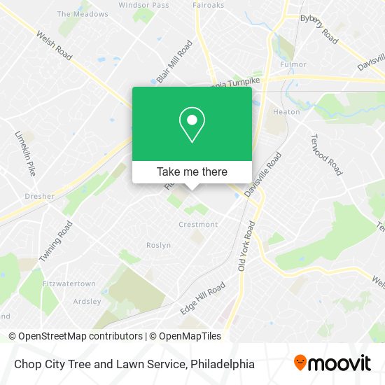 Chop City Tree and Lawn Service map
