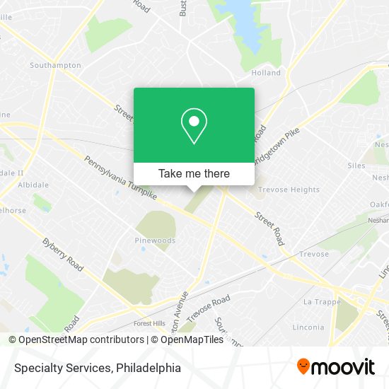 Specialty Services map