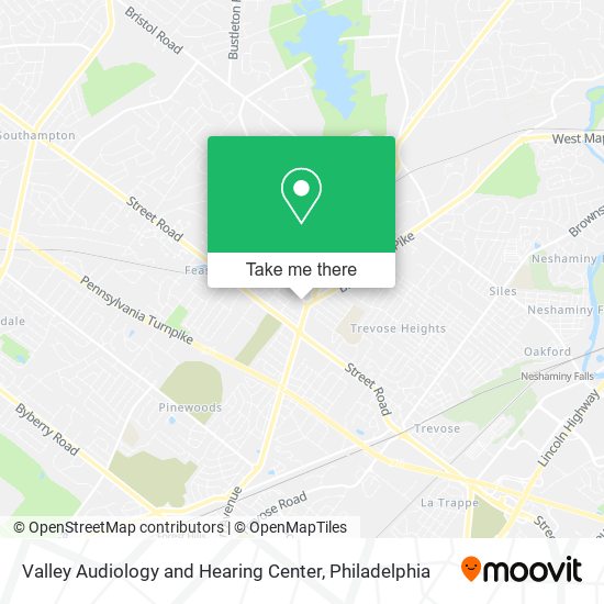 Valley Audiology and Hearing Center map