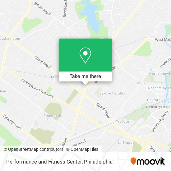 Performance and Fitness Center map