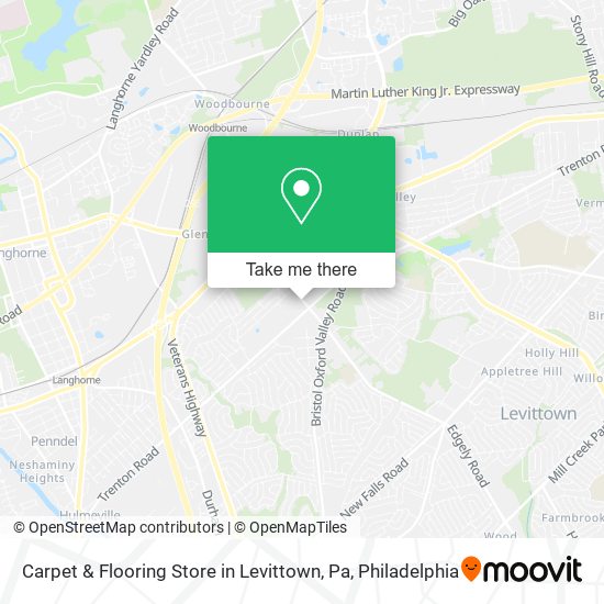 Carpet & Flooring Store in Levittown, Pa map