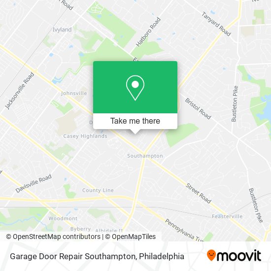 Mapa de Garage Door Repair Southampton