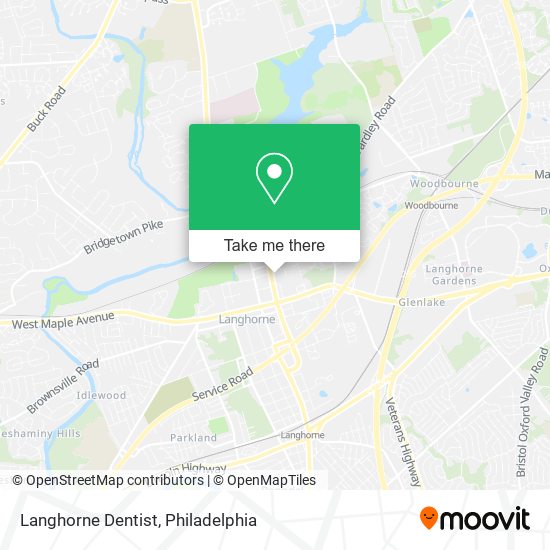 Langhorne Dentist map