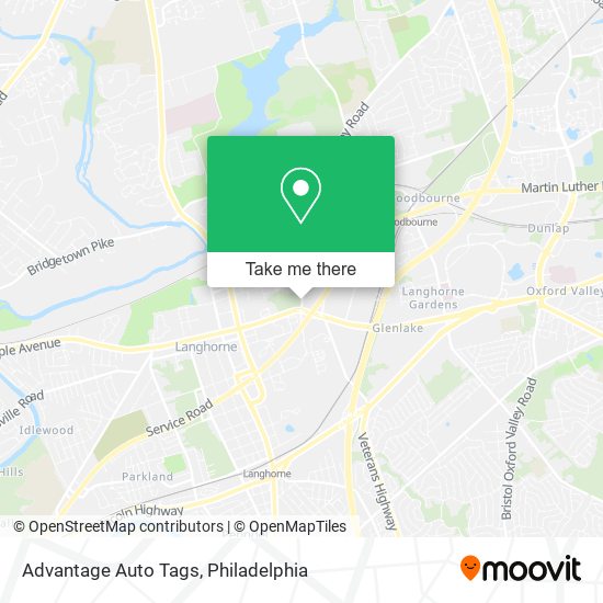 Advantage Auto Tags map