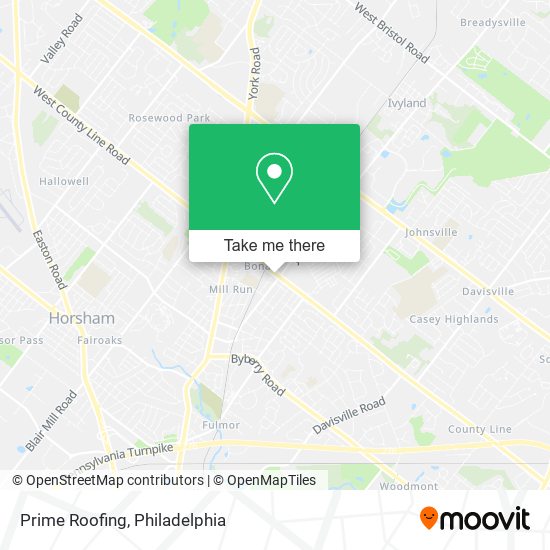 Prime Roofing map