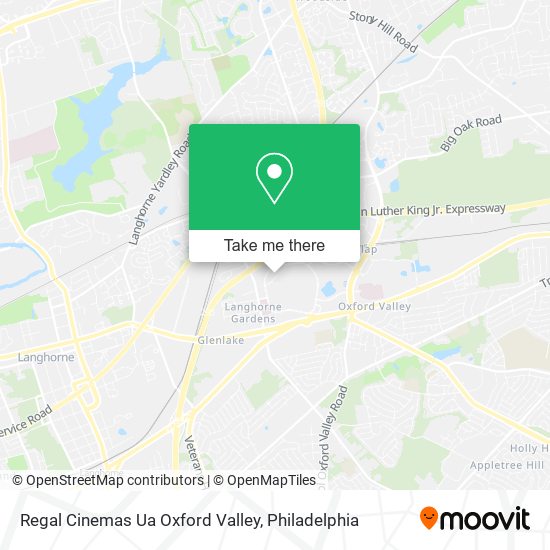 Regal Cinemas Ua Oxford Valley map