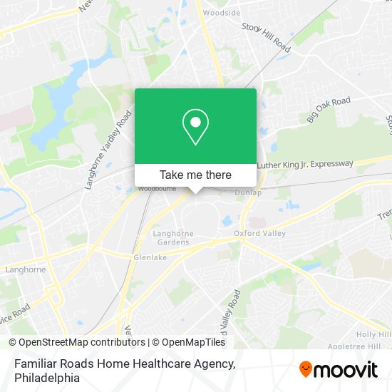 Mapa de Familiar Roads Home Healthcare Agency