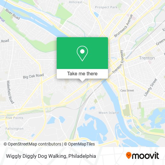 Wiggly Diggly Dog Walking map
