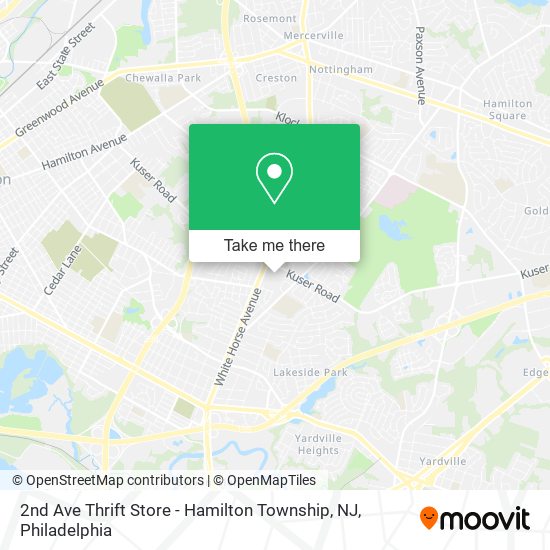 2nd Ave Thrift Store - Hamilton Township, NJ map