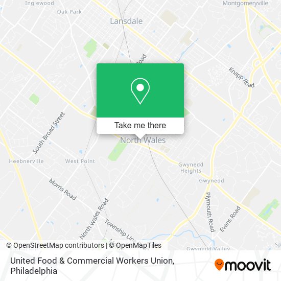 United Food & Commercial Workers Union map