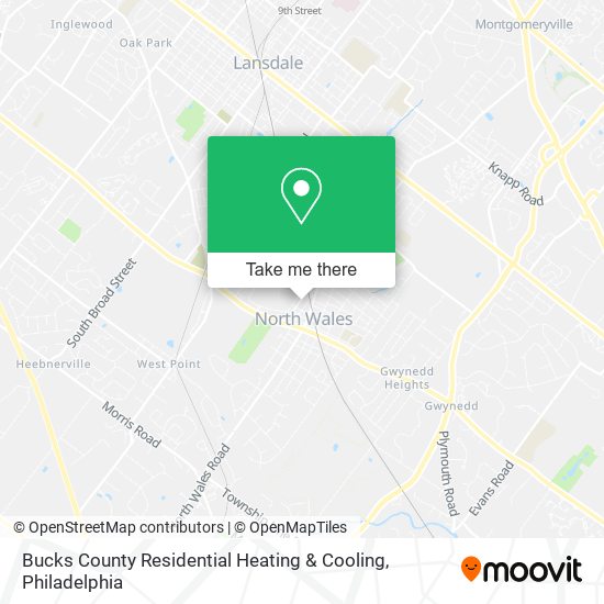 Bucks County Residential Heating & Cooling map