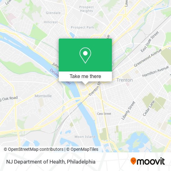 Mapa de NJ Department of Health