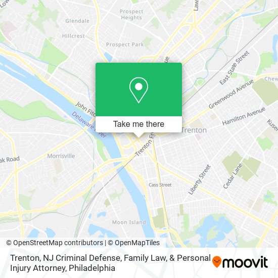 Trenton, NJ Criminal Defense, Family Law, & Personal Injury Attorney map