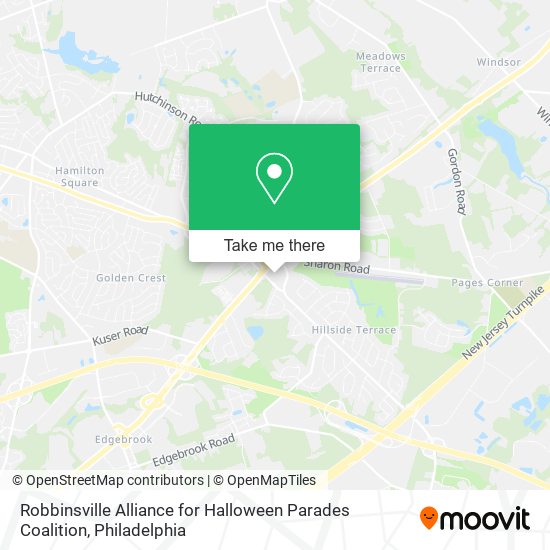 Mapa de Robbinsville Alliance for Halloween Parades Coalition