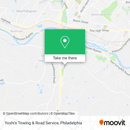 Yoshi's Towing & Road Service map