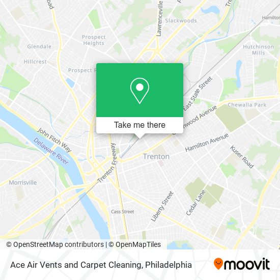 Ace Air Vents and Carpet Cleaning map
