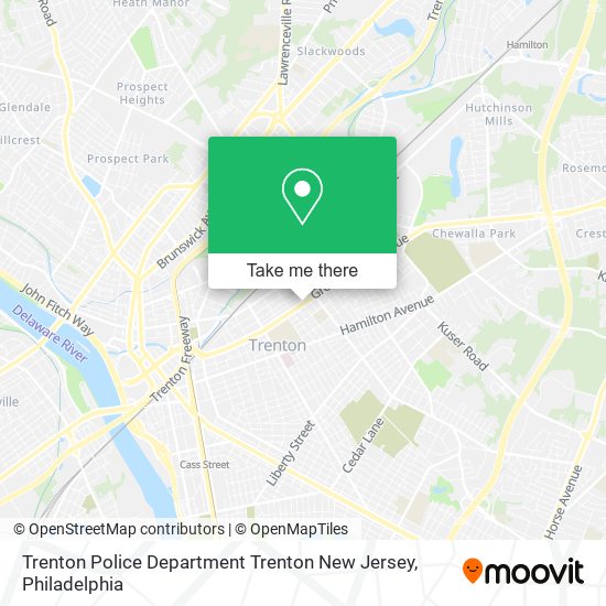 Trenton Police Department Trenton New Jersey map