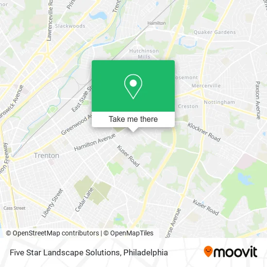 Five Star Landscape Solutions map