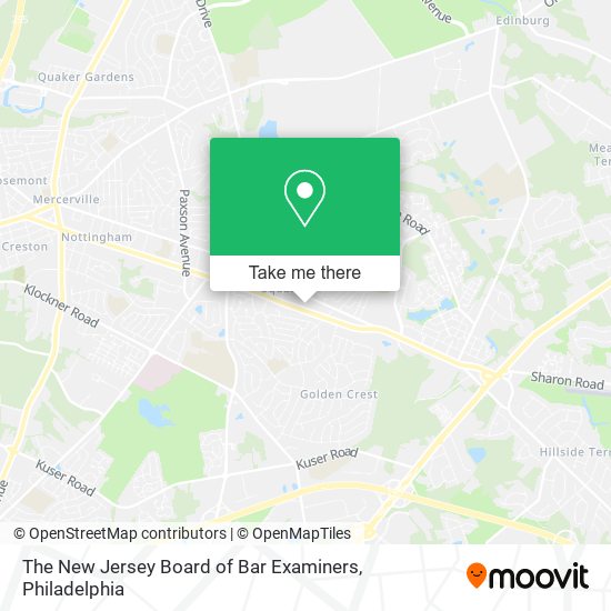 Mapa de The New Jersey Board of Bar Examiners