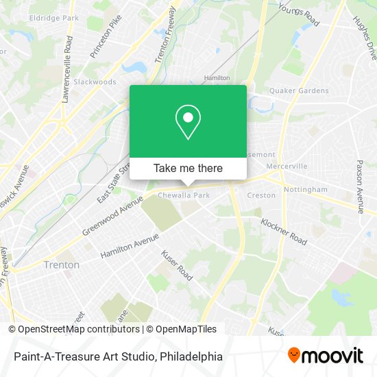 Paint-A-Treasure Art Studio map