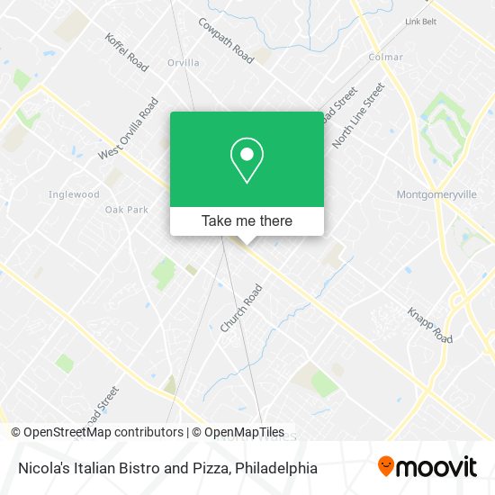 Nicola's Italian Bistro and Pizza map