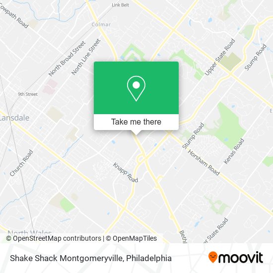 Mapa de Shake Shack Montgomeryville