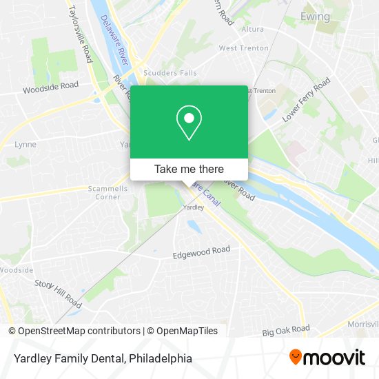 Yardley Family Dental map