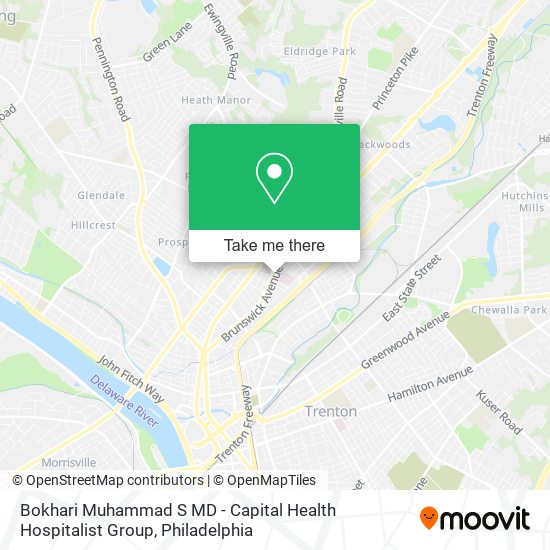 Mapa de Bokhari Muhammad S MD - Capital Health Hospitalist Group