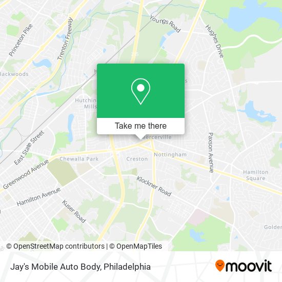 Jay's Mobile Auto Body map