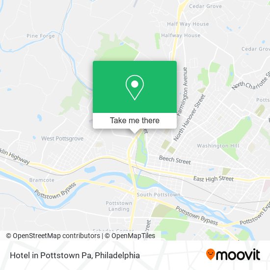 Mapa de Hotel in Pottstown Pa