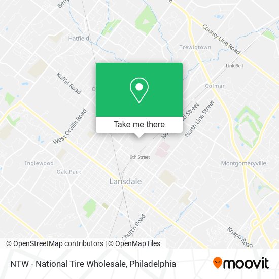 Mapa de NTW - National Tire Wholesale