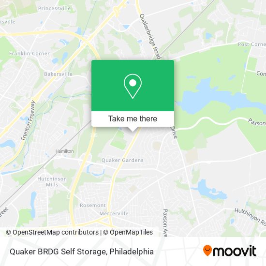 Quaker BRDG Self Storage map