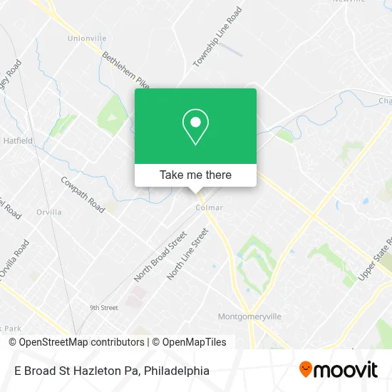 E Broad St Hazleton Pa map