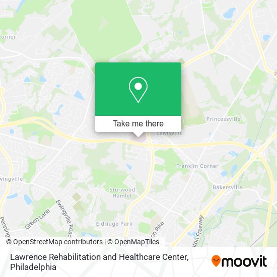 Lawrence Rehabilitation and Healthcare Center map