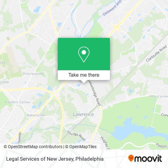 Mapa de Legal Services of New Jersey