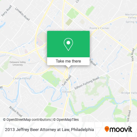 Mapa de 2013 Jeffrey Beer Attorney at Law