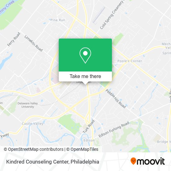 Kindred Counseling Center map