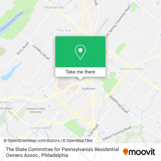 The State Committee for Pennsylvania's Residential Owners Assoc. map