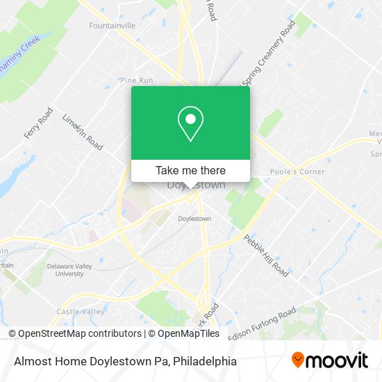 Almost Home Doylestown Pa map