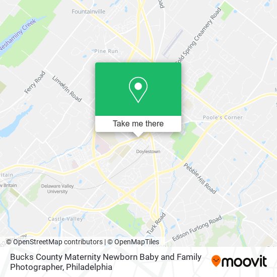 Bucks County Maternity Newborn Baby and Family Photographer map