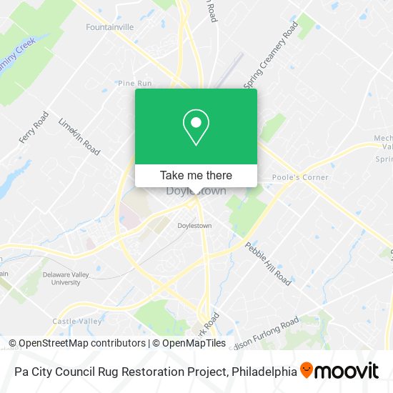 Pa City Council Rug Restoration Project map