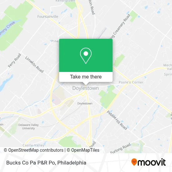 Bucks Co Pa P&R Po map
