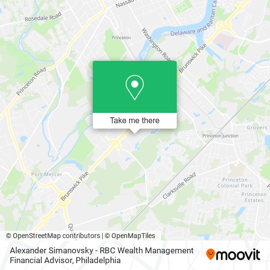 Mapa de Alexander Simanovsky - RBC Wealth Management Financial Advisor