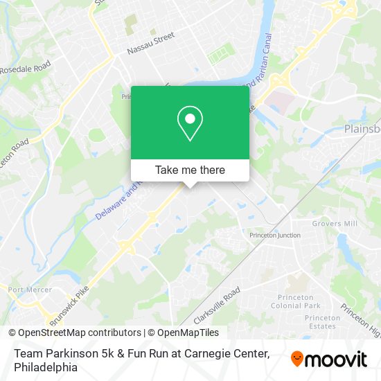 Mapa de Team Parkinson 5k & Fun Run at Carnegie Center