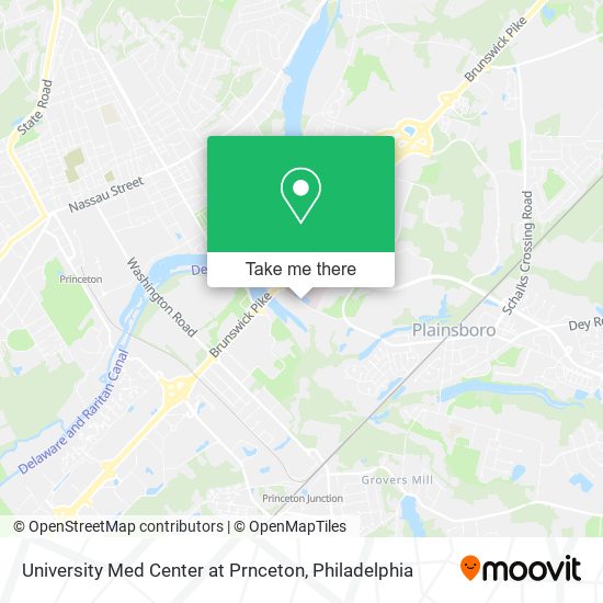 University Med Center at Prnceton map