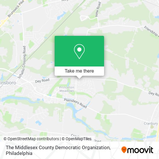 The Middlesex County Democratic Organization map