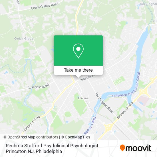 Mapa de Reshma Stafford Psydclinical Psychologist Princeton NJ