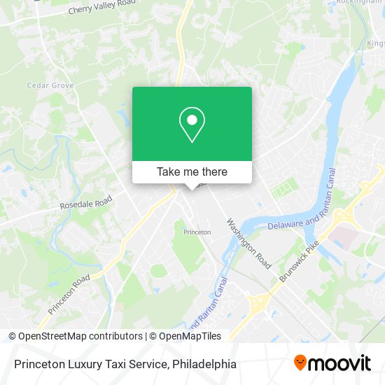 Mapa de Princeton Luxury Taxi Service