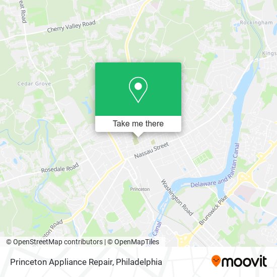 Princeton Appliance Repair map