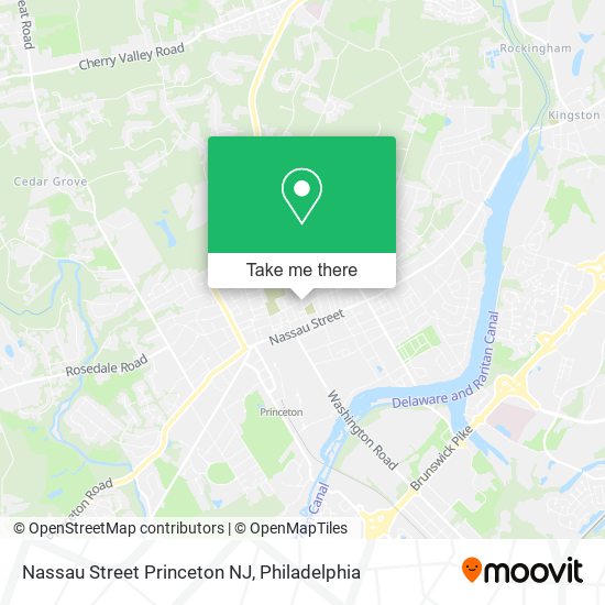 Mapa de Nassau Street Princeton NJ